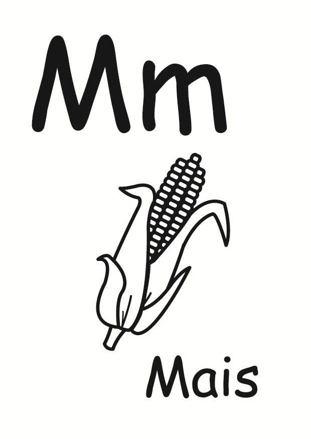 m Kleurplaat m