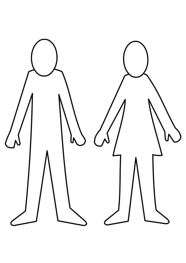 man en vrouw Kleurplaat man en vrouw