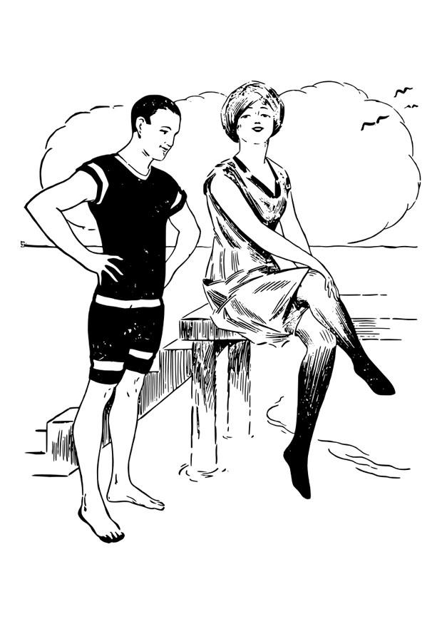 man en vrouw Kleurplaat man en vrouw