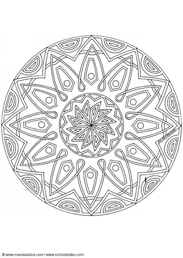 mandala-1502g Kleurplaat mandala-1502g