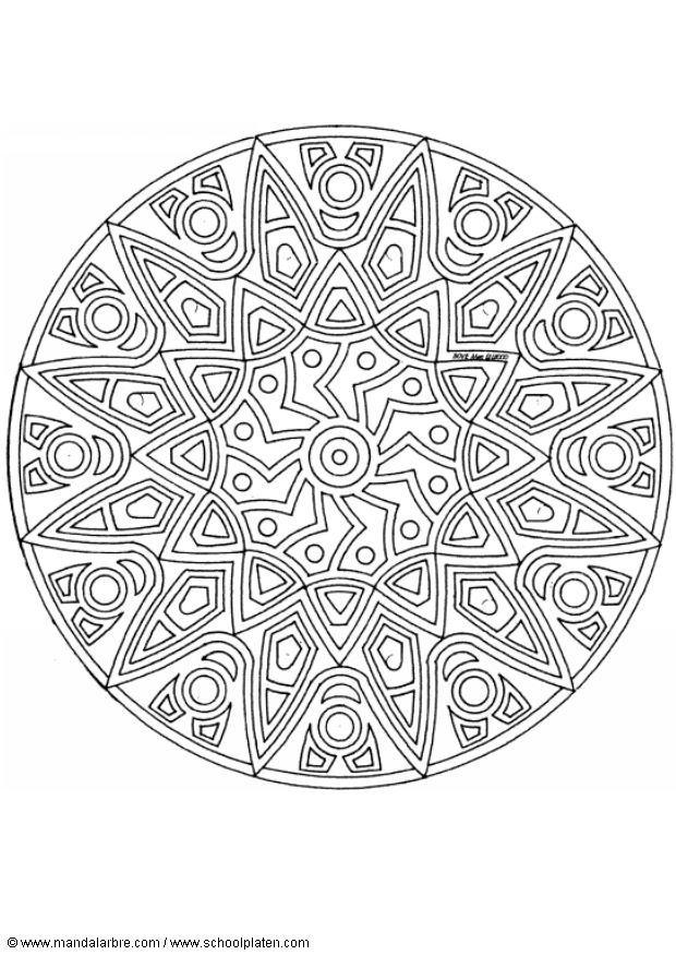 mandala-1502h Kleurplaat mandala-1502h