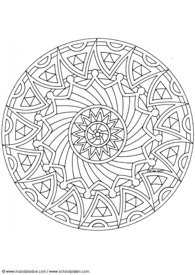 mandala-1502k Kleurplaat mandala-1502k