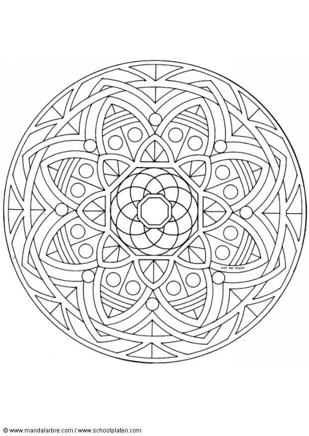 mandala-1502t Kleurplaat mandala-1502t