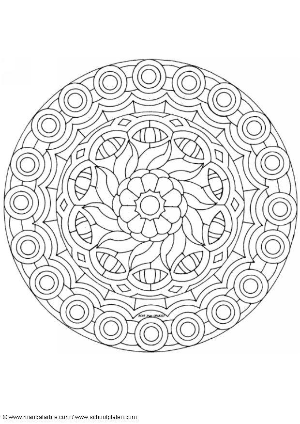 mandala-1602b Kleurplaat mandala-1602b