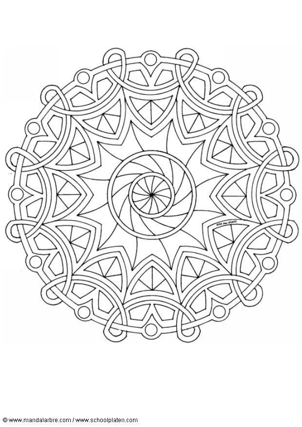 mandala-1602g Kleurplaat mandala-1602g