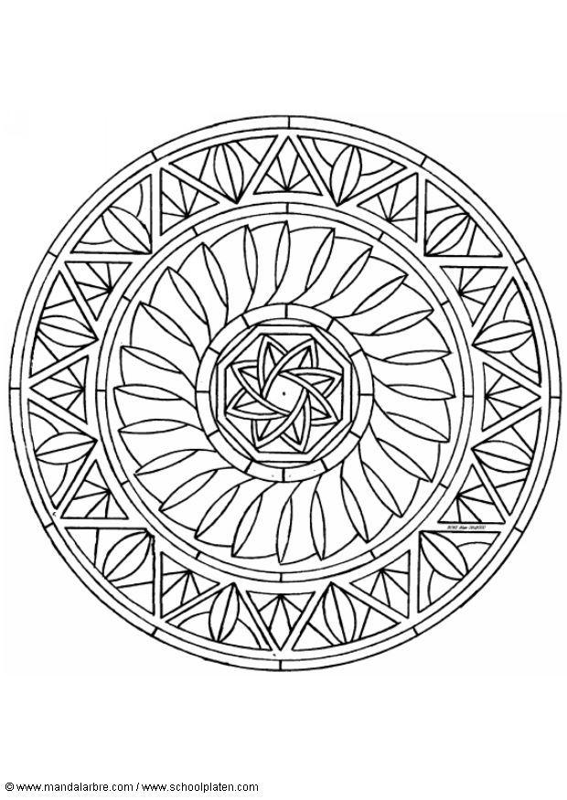 mandala-1602k Kleurplaat mandala-1602k