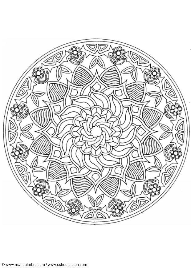mandala-1602q Kleurplaat mandala-1602q