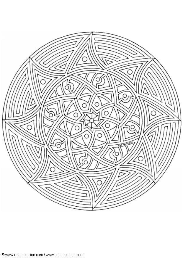 mandala-1702m Kleurplaat mandala-1702m