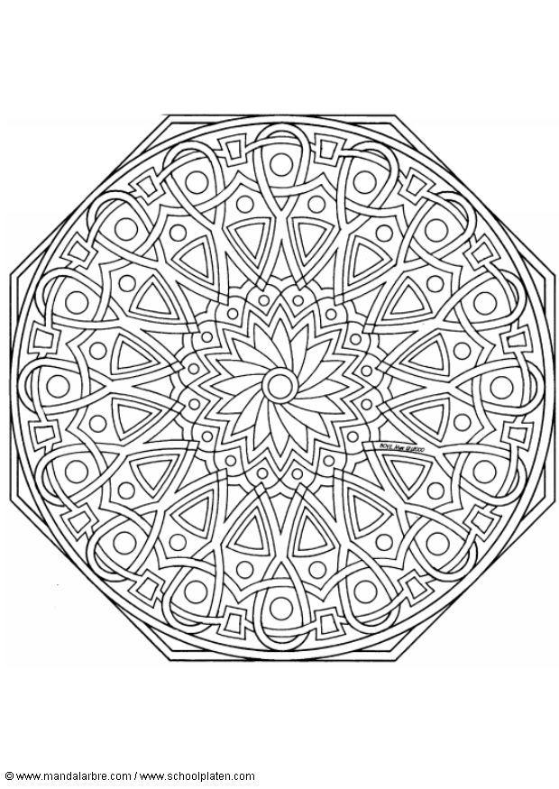 mandala-1702n Kleurplaat mandala-1702n