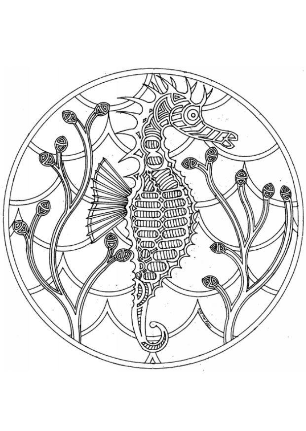 Kleurplaat mandala-1802b