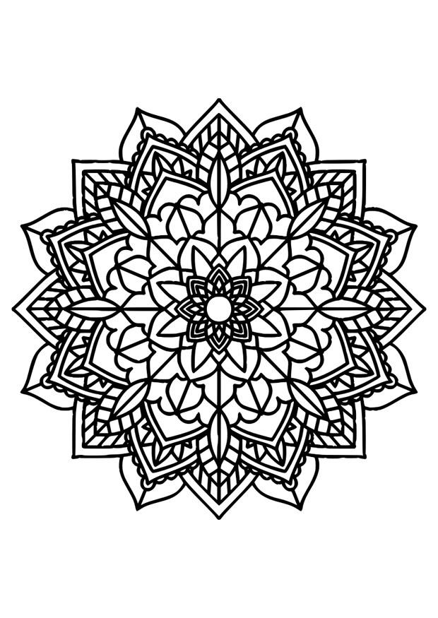 mandala Kleurplaat mandala