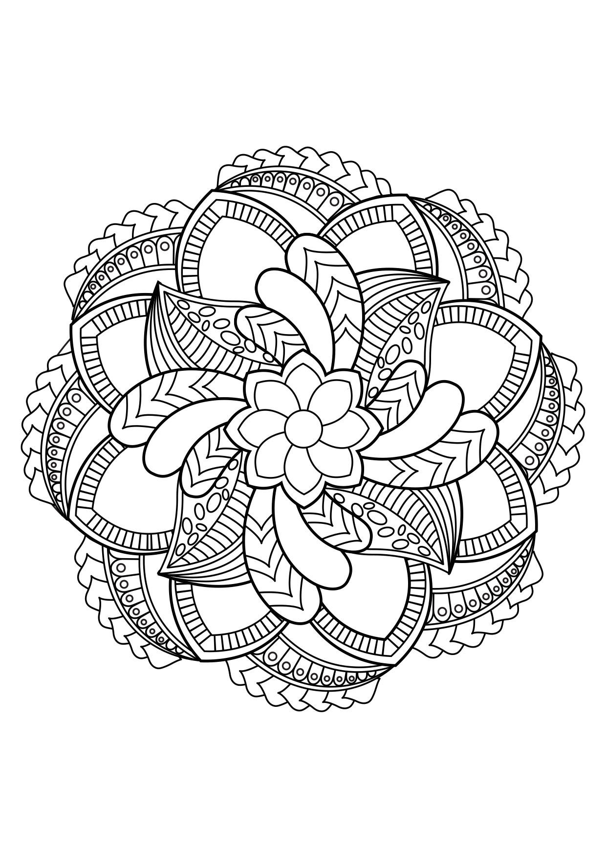 mandala Kleurplaat mandala