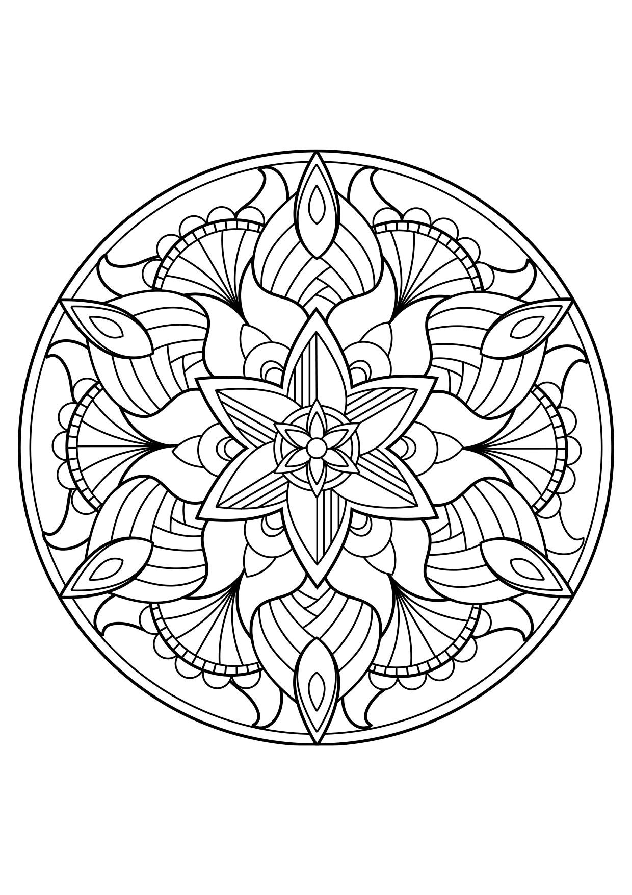 mandala Kleurplaat mandala