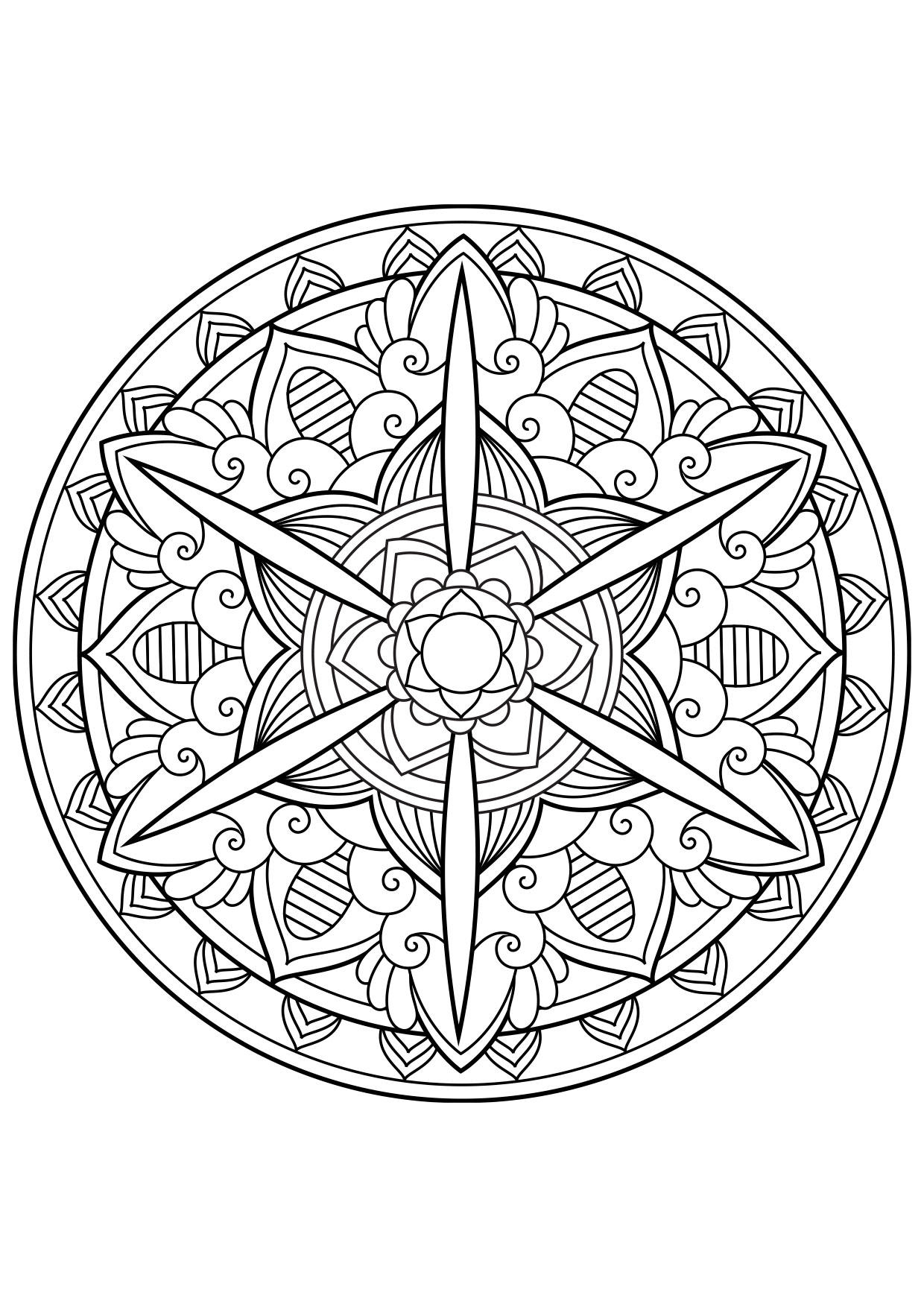 mandala Kleurplaat mandala