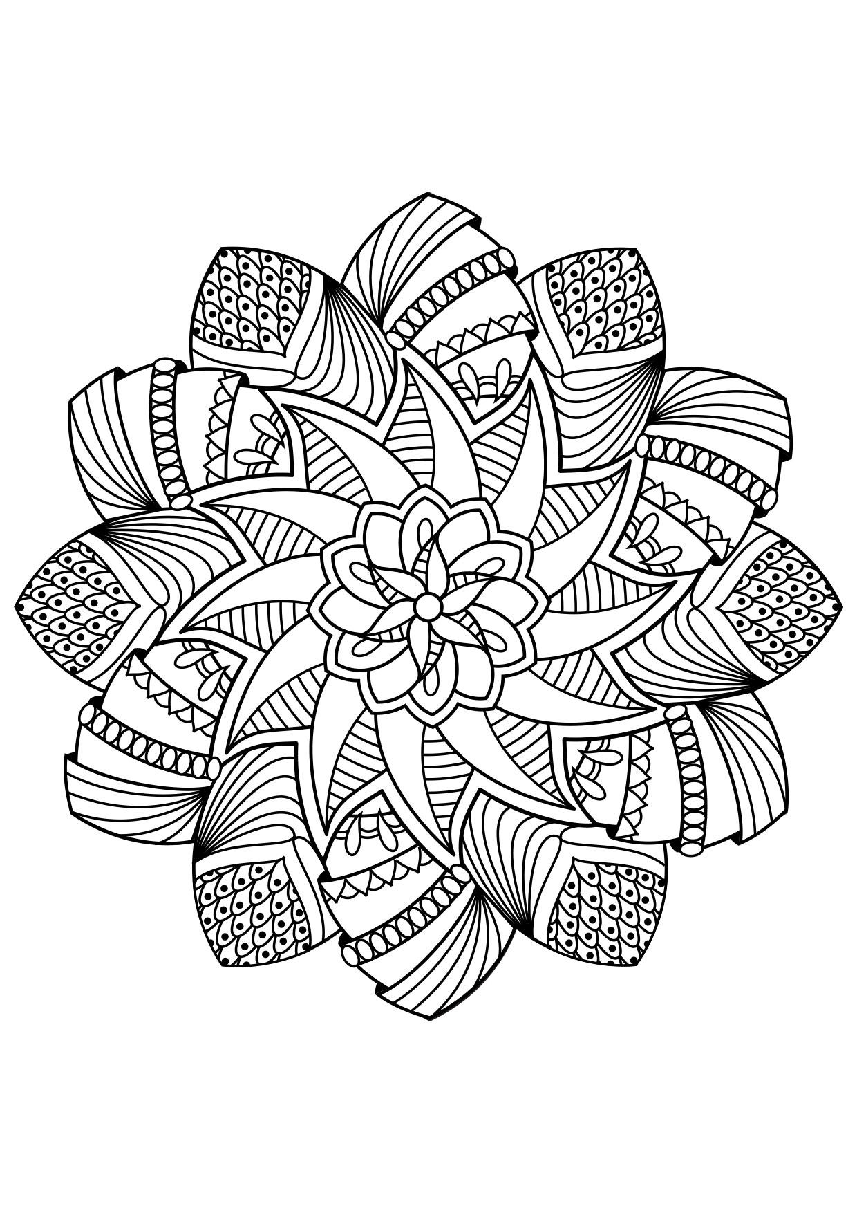 mandala Kleurplaat mandala