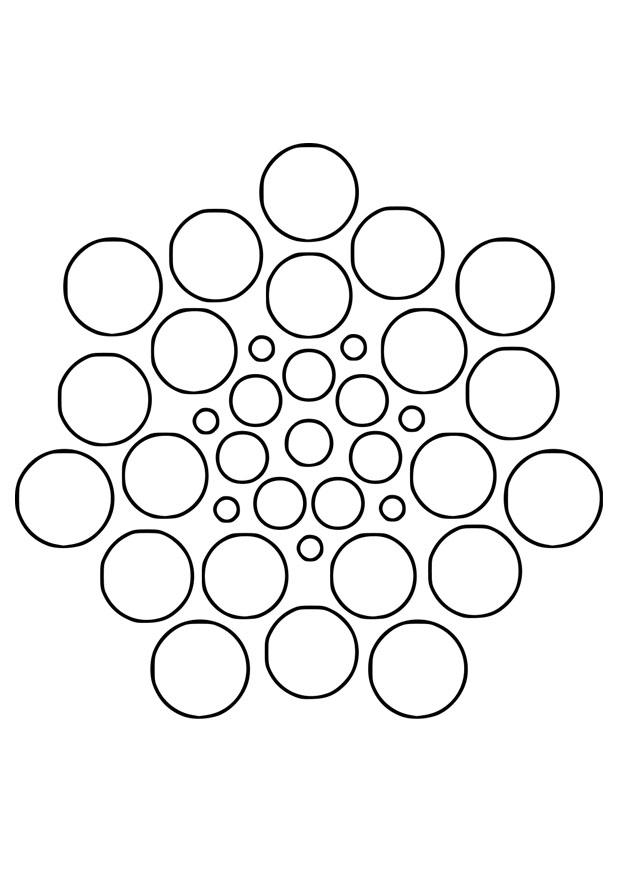 Kleurplaat mandala 5