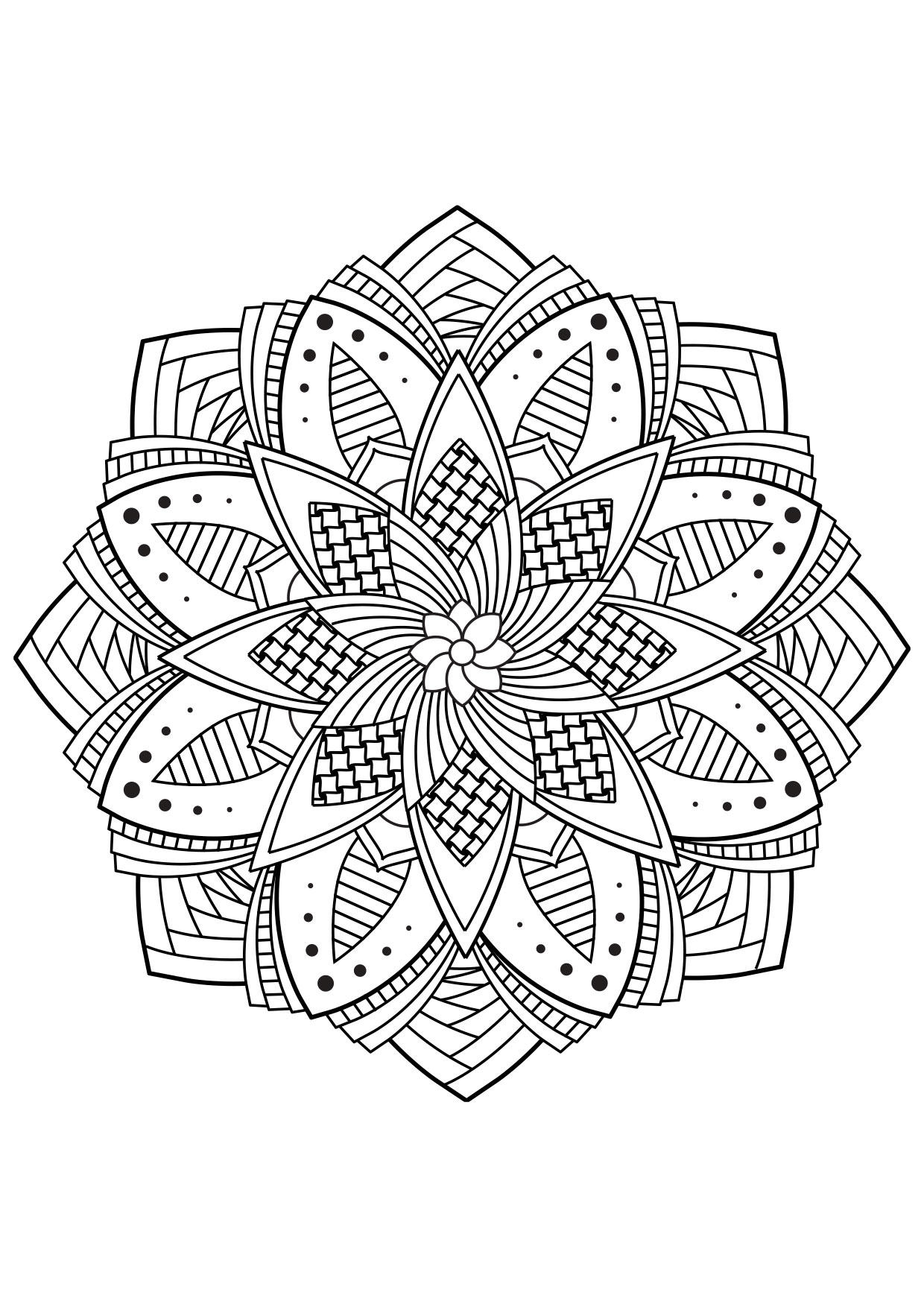 mandala bloem Kleurplaat mandala bloem