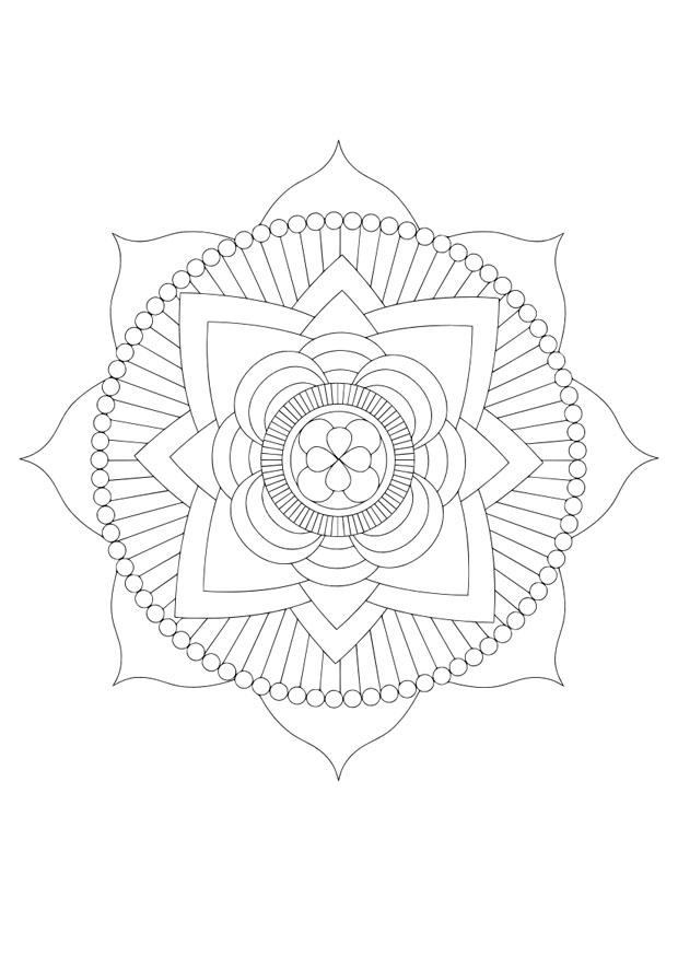 mandala - lotus Kleurplaat mandala - lotus