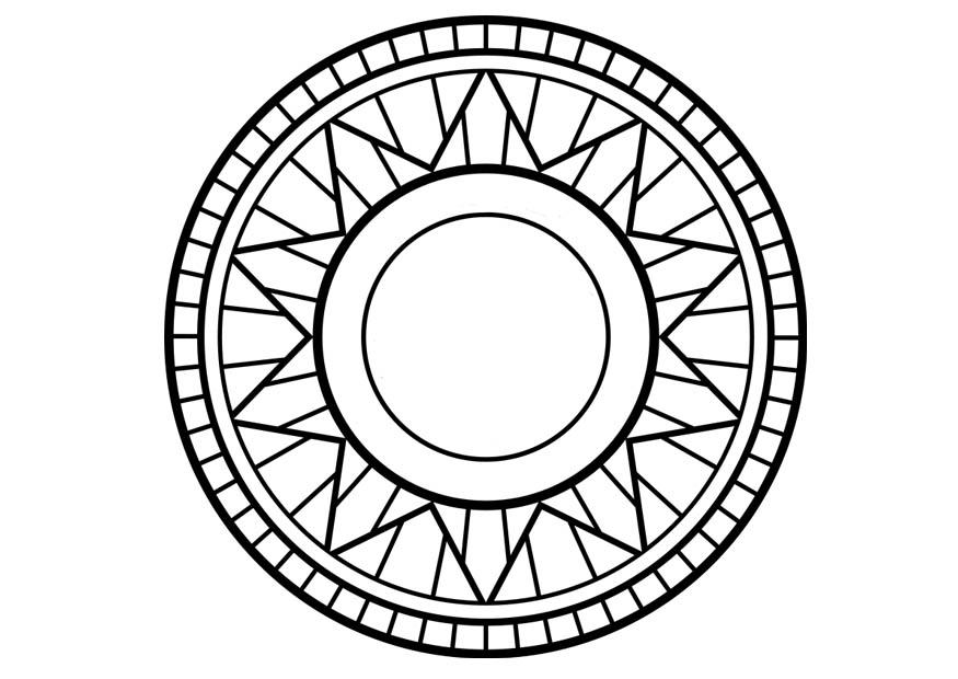 Kleurplaat mandala1