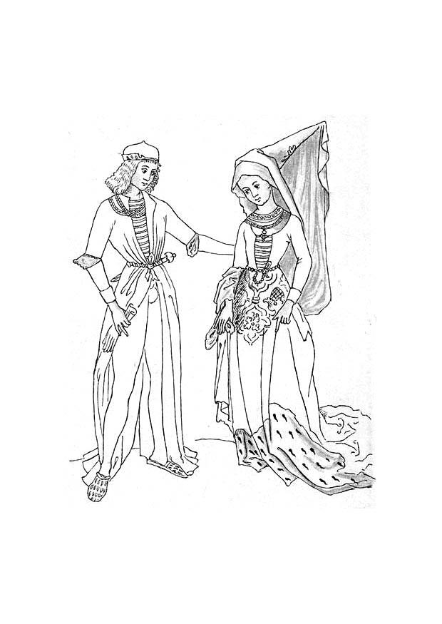 maria van bourgondie en maximilian Kleurplaat maria van bourgondie en maximilian
