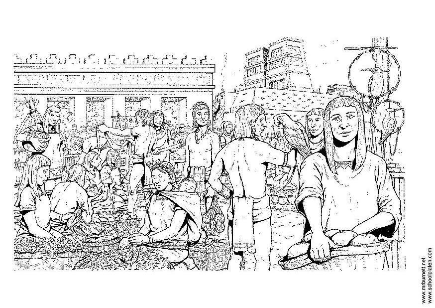 markt Kleurplaat markt