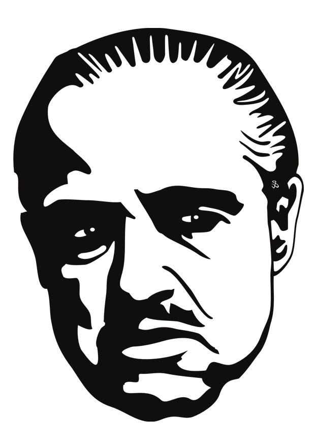 Kleurplaat marlon brando