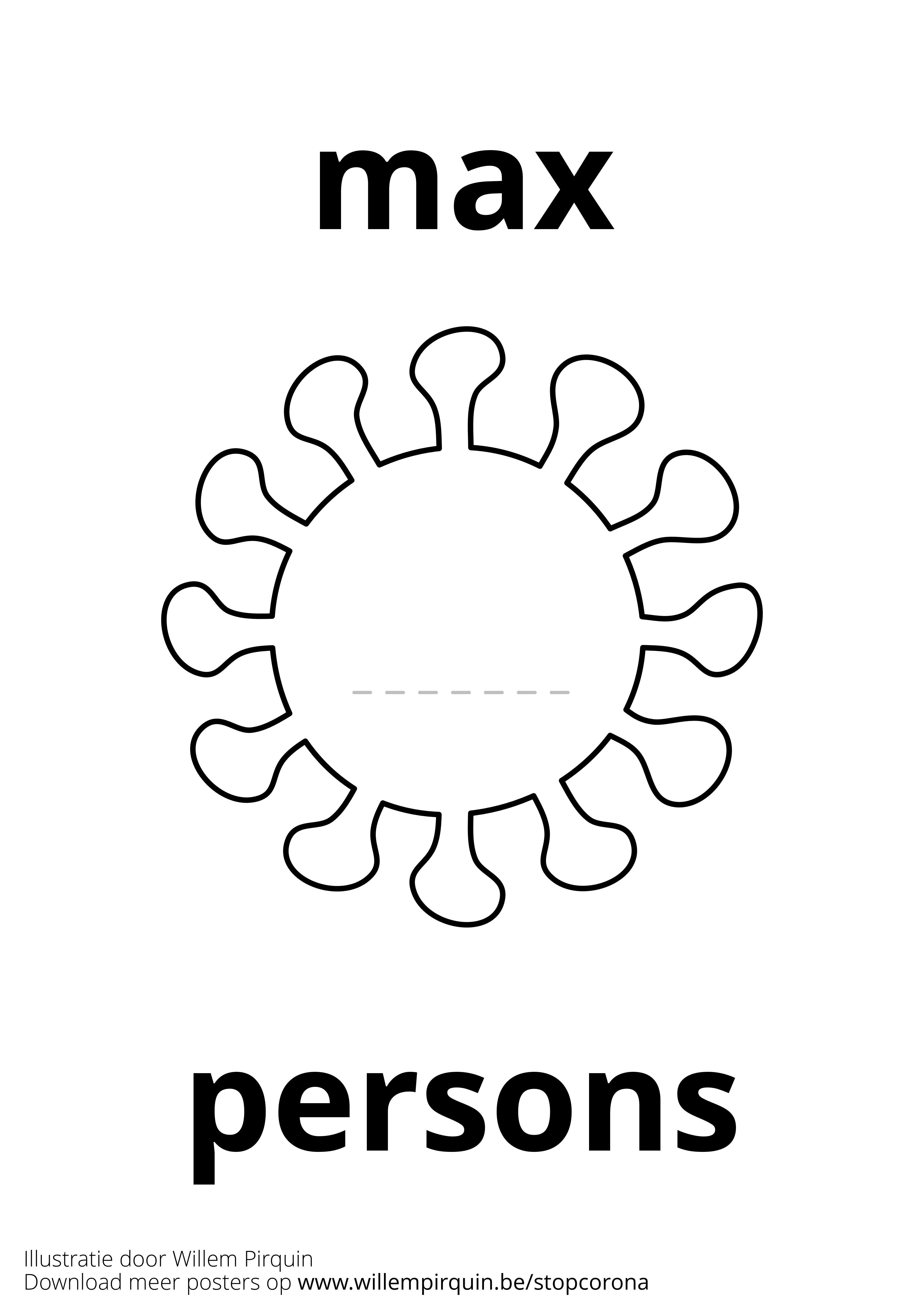maximum aantal personen Kleurplaat maximum aantal personen