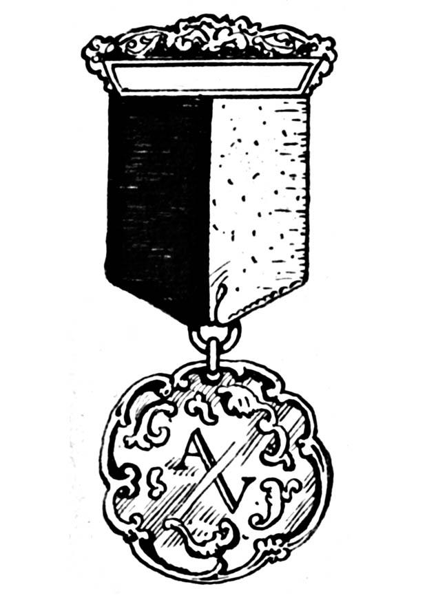 medaille Kleurplaat medaille