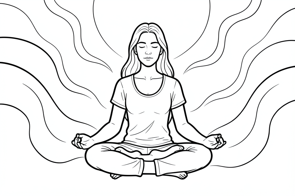 meditatie Kleurplaat meditatie