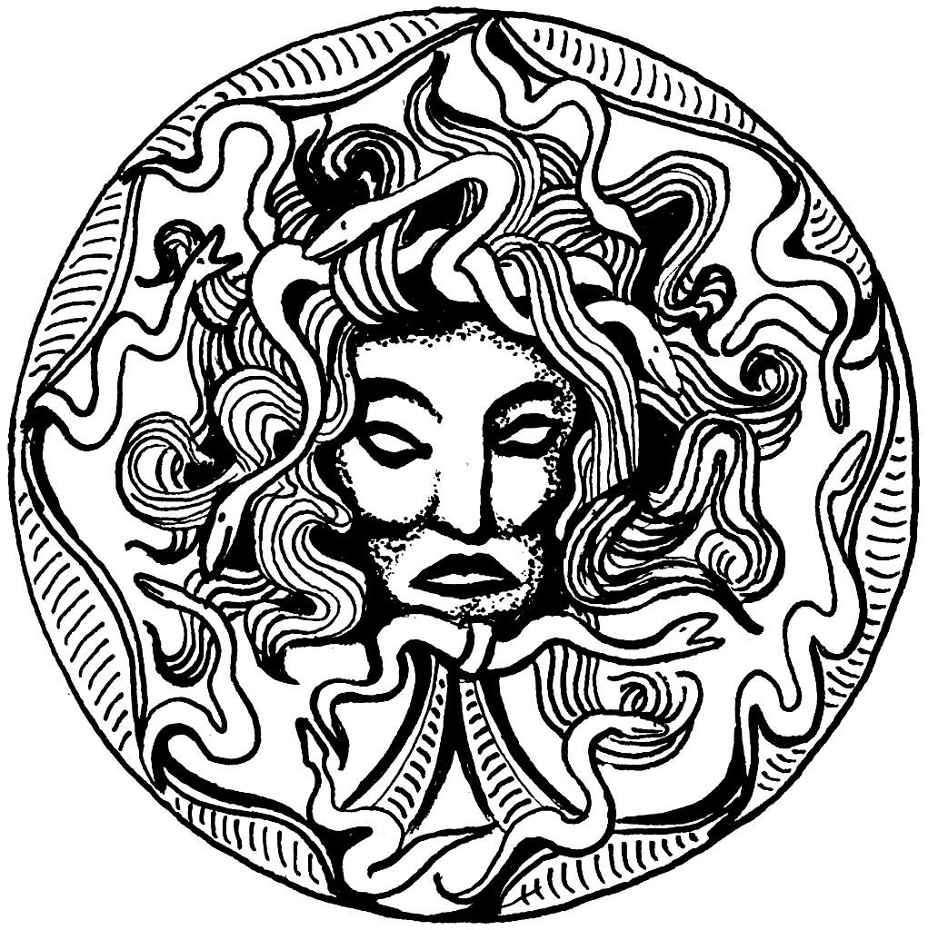 Kleurplaat medusa