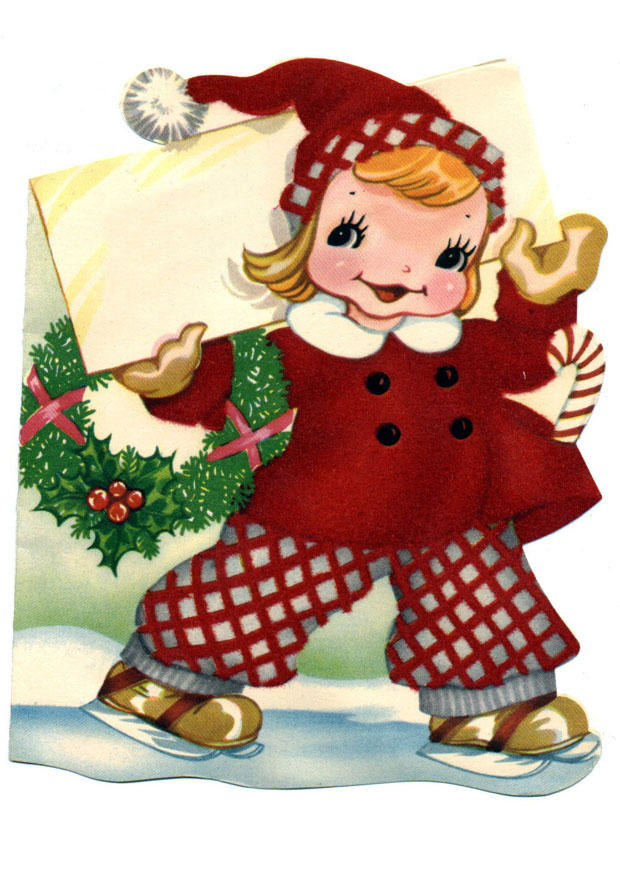 meisje in kerstpakje Afbeelding meisje in kerstpakje