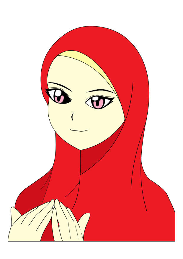 meisje met hoofddoek Afbeelding meisje met hoofddoek