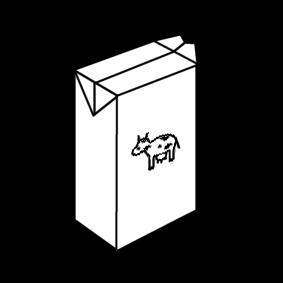 melk - brik Kleurplaat melk - brik