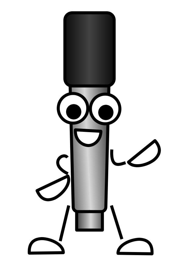 microfoon Kleurplaat microfoon
