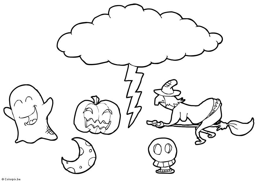 Knutselen mobiel - halloween