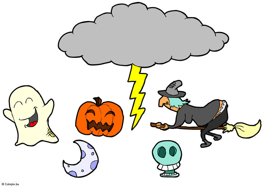 Knutselen mobiel - halloween 