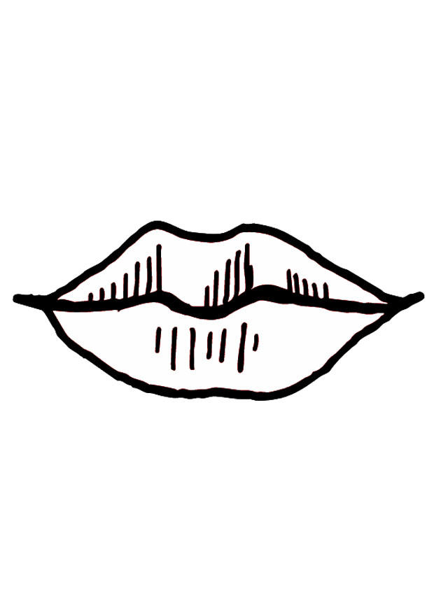 mond / lippen Kleurplaat mond / lippen