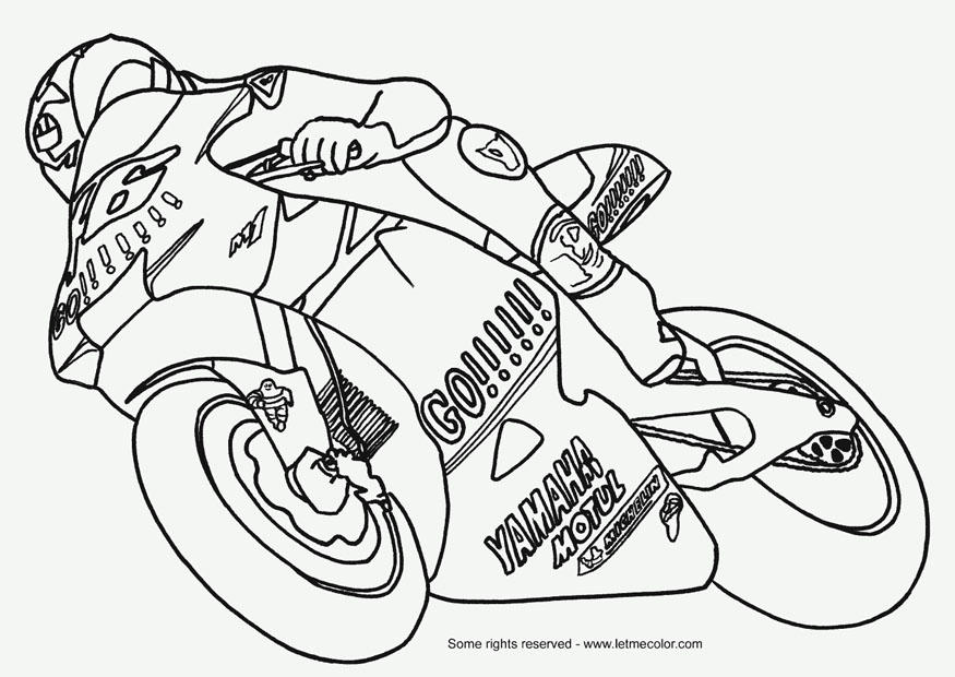 moto Kleurplaat moto