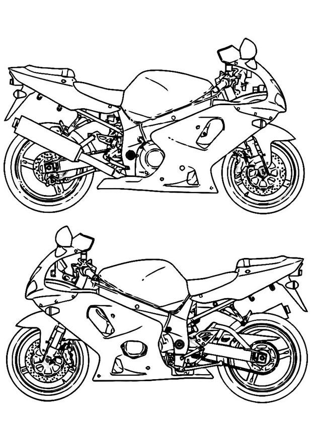 moto Kleurplaat moto
