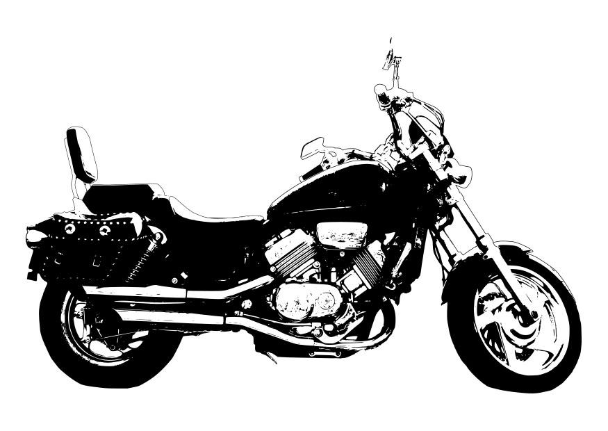 motor - honda magna Kleurplaat motor - honda magna