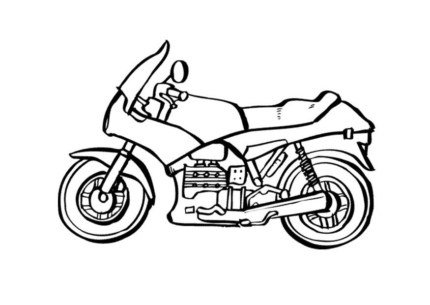 motorfiets Kleurplaat motorfiets