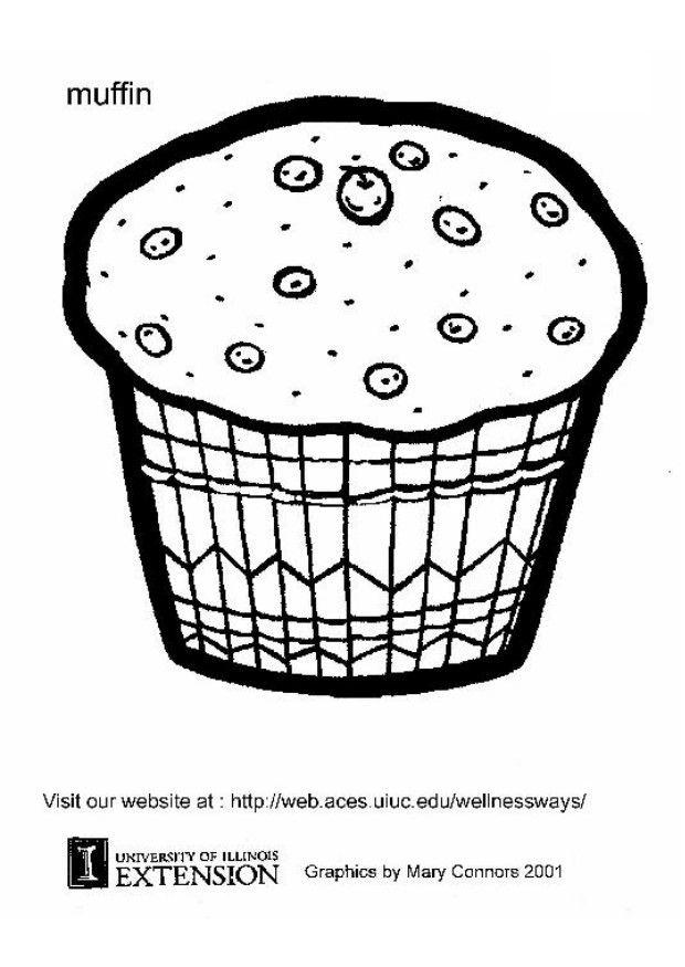 muffin Kleurplaat muffin