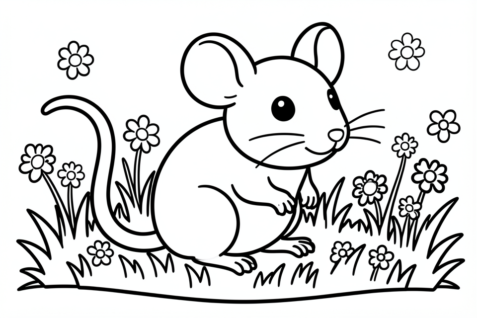 muis Kleurplaat muis
