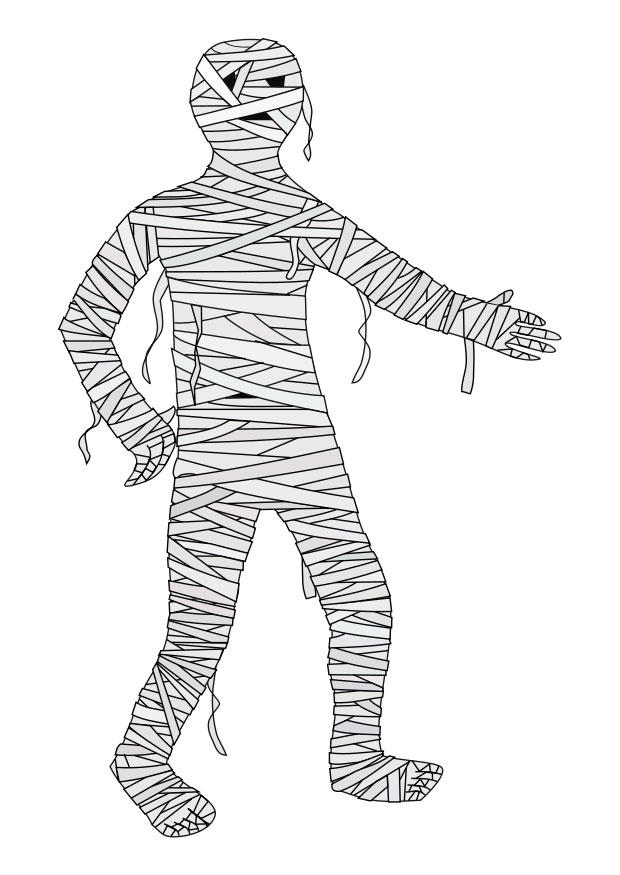 mummy Kleurplaat mummy