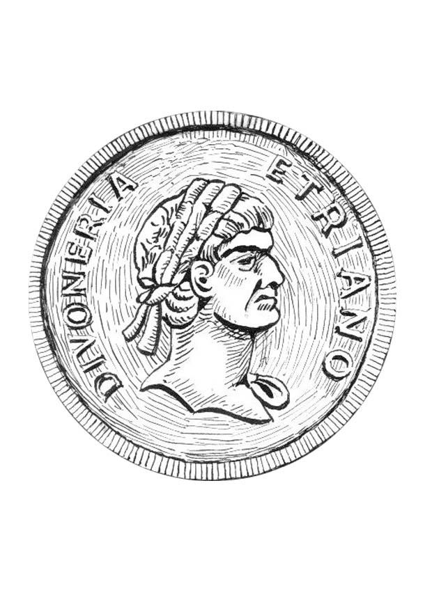 munt Kleurplaat munt