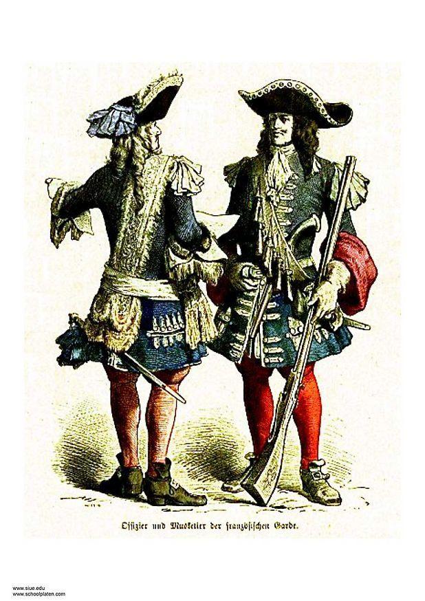 musketiers 17e eeuw Afbeelding musketiers 17e eeuw