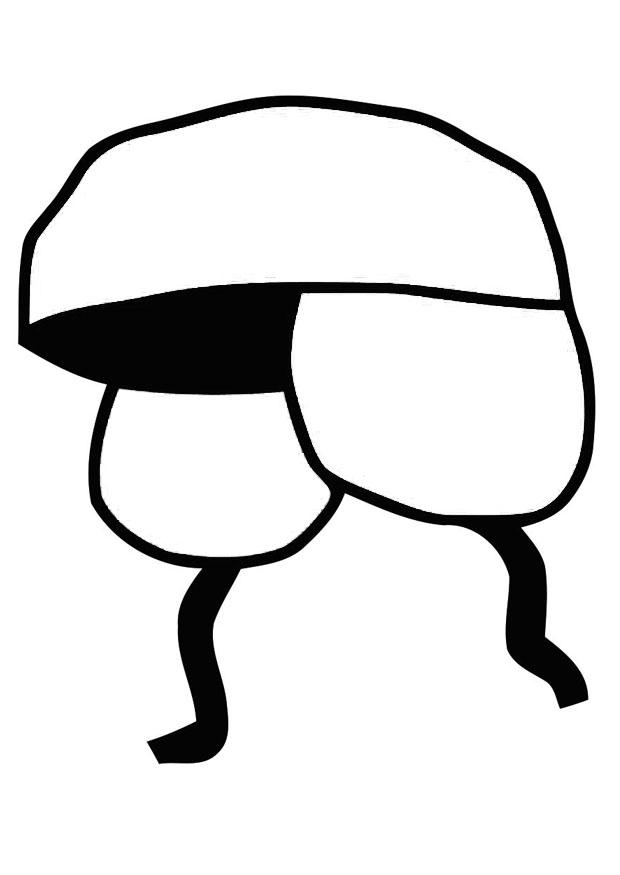 muts - ushanka Kleurplaat muts - ushanka