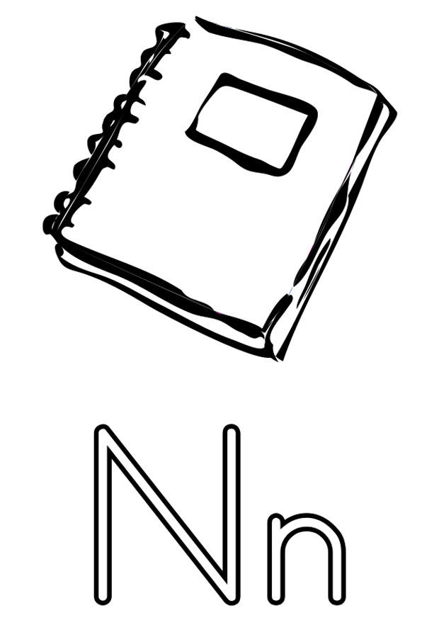 n Kleurplaat n