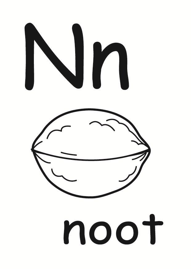 n Kleurplaat n