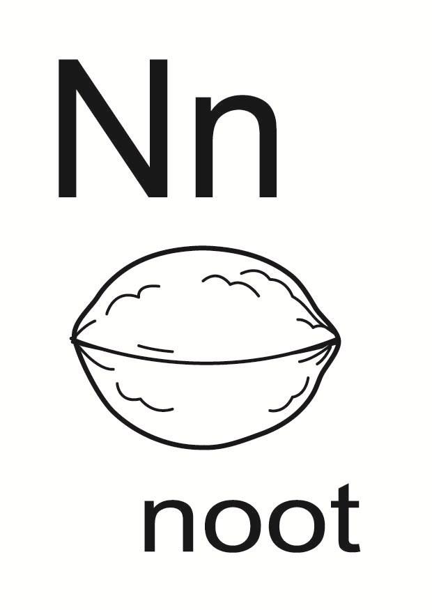 n Kleurplaat n
